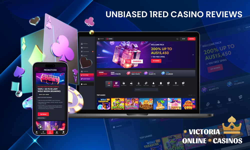 A full 1Red casino review covering game selection, bonuses, security and customer service to help players from Australia make their casino choice